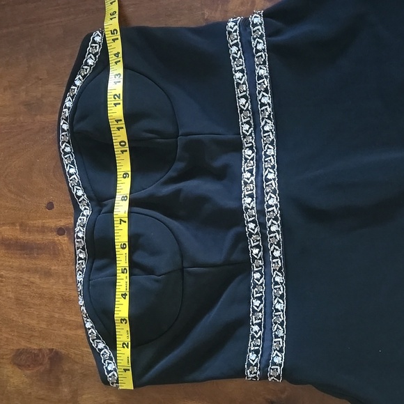 NWOT Frederick's of Hollywood Black Strapless Embellished Mini Dress Size 7/8 - Picture 7 of 10
